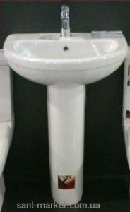 Раковина для ванной на пьедестал Volle коллекция Fiesta белая 13-75-022