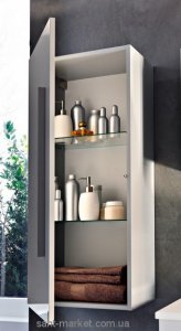 Kolpa-san Hana Пенал навісний з орними дверцями білий / червоний H 1052