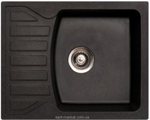 Мийка для кухні прямокутна Metalac X GRANIT QUADRO M крило опціонально врізна граніт чорна 144118