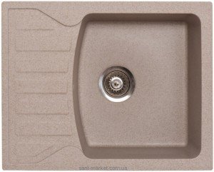 Мойка для кухни прямоугольная Metalac X GRANIT QUADRO M крыло опционально  врезная  гранит  бежевая 144120