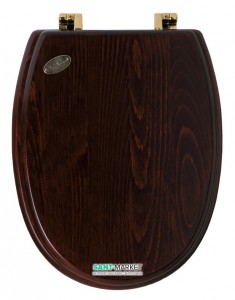 Сидіння з кришкою для унітазу дерево / бр. Simas Arcade з мікроліфтом AR 009br