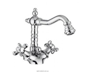 Смеситель для раковины двухвентильный с донным клапаном Webert коллекция Ottocento хром OT710401.015