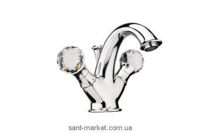 Смеситель для раковины двухвентильный с донным клапаном Webert Karenina хром KA700101.015