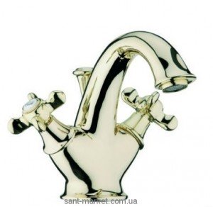 Змішувач для раковини двухвентильний з донним клапаном Webert Ottocento золото OT700101.010