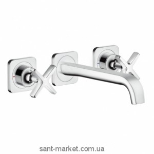 Смеситель для раковины двухвентильный настенный скрытый Hansgrohe Axor Citterio E хром 36107000