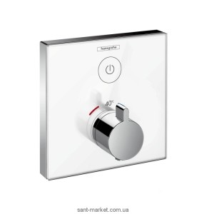 Смеситель для душа встраиваемый с термостатом Hansgrohe коллекция Shower Select белый/хром 15737400