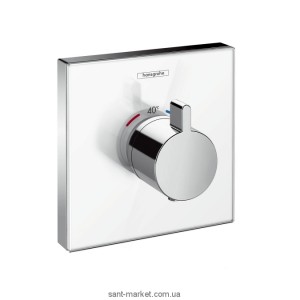 Смеситель для душа встраиваемый с термостатом Hansgrohe коллекция Shower Select хром/белый 15734400