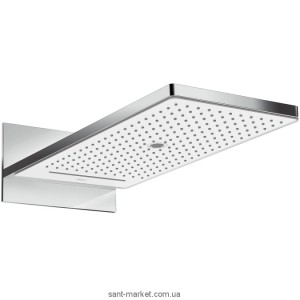 Верхний душ с тропическим душем Hansgrohe коллекция Rainmaker Select EcoSmart хром/белый 24011400