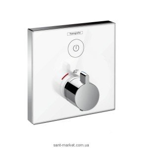 Змішувач для душа вбудований із термостатом Hansgrohe колекція Shower Select білий / хром 15737400