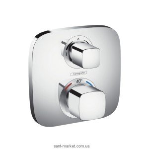 Змішувач з термостатом прихований (вбудований) Hansgrohe колекція Ecostat E хром 15708000