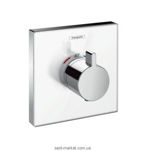 Смеситель для душа встраиваемый с термостатом Hansgrohe коллекция Shower Select хром/белый 15734400