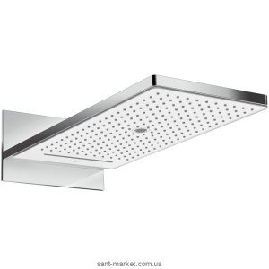 Верхній душ з тропічним душем Hansgrohe колекція Rainmaker Select EcoSmart хром / білий 24011400