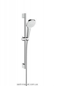 Душовий гарнітур зі штангою Hansgrohe колекція Croma Select E хром / білий 26584400