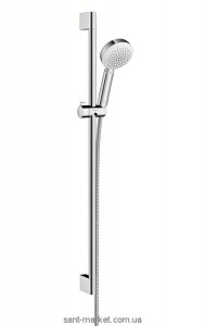Душевой гарнитур со штангой Hansgrohe коллекция Crometta 100 EcoSmart хром 26663400