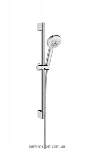Душевой гарнитур со штангой Hansgrohe коллекция Crometta 100 Multi EcoSmart хром/белый 26653400