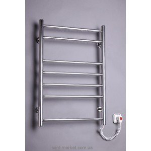 Електричний полотенцесушитель Elna 480х720х80 хром Драбинка-7 (нерж)