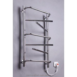 Електричний полотенцесушитель Elna 430х820х130 драбинка хром Елна-7 поворотна (нерж)