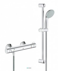 Термостат для душа Grohe Grohtherm 800 с душевым гарнитуром (штанга 600 мм) хром 34565000