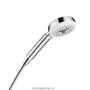 Душевая лейка Hansgrohe коллекция Crometta 100 Multi EcoSmart хром/белый 26826400