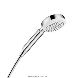 Душова лійка Hansgrohe колекція Crometta 100 EcoSmart хром / білий 26828400