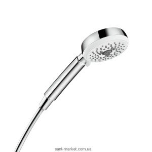 Душова лійка Hansgrohe колекція Crometta 100 Multi EcoSmart хром / білий 26826400