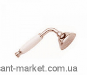 Душевая лейка с белой ручкой Bugnatese бронза RICBR19151