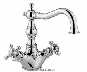 Змішувач для раковини двухвентильний Bugnatese колекція Arcadia хром ARCCR8334