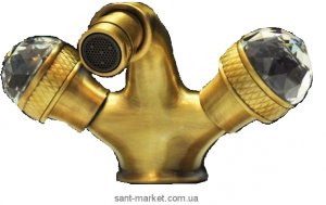 Bugnatese Змішувач Axo для біде (на 1 отвір) зі Сваровські бронза AXOBR644F