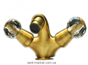 Bugnatese Змішувач Axo для біде (на 1 отвір) зі Сваровські золото AXODO644G