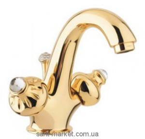 Змішувач для раковини двухвентильний cо Сваровські та донним клапаном Bugnatese Axo хром AXOCR634C