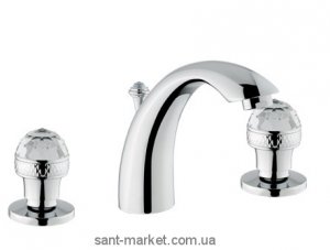 Змішувач для раковини двухвентильний cо Сваровські та донним клапаном Bugnatese Axo хром AXOCR612F