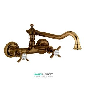 Смеситель для кухни Bugnatese Princeton двухвентильный ретростиль бронза PRIBR852