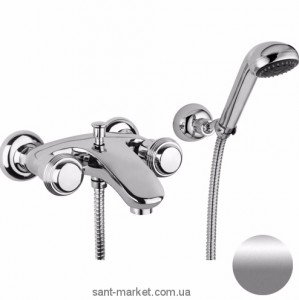 Смеситель двухвентильный для ванны со Сваровски с душем Bugnatese коллекция Axo хром AXOCR602C