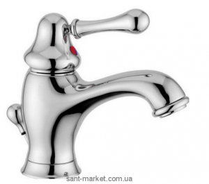 Змішувач для раковини одноважеля з донним клапаном Bugnatese колекція Maya хром MAYCR8913