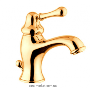 Змішувач для раковини одноважеля з донним клапаном Bugnatese колекція Maya золото MAYDO8913