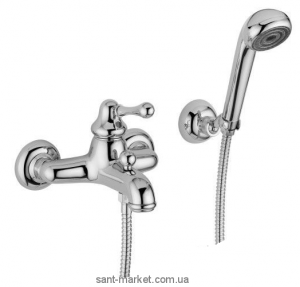 Змішувач одинважільний для ванни з душем Bugnatese колекція Maya хром MAYCR8902