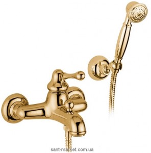 Змішувач одинважільний з душем зі Сваровські Bugnatese колекція Maya золото MAYDO8902 kristal