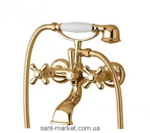 Смеситель двухвентильный для ванны с душем Bugnatese коллекция Old'800 золото OLDDO001