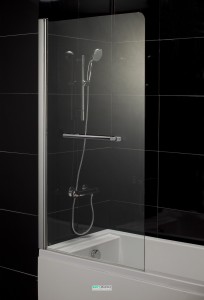 Штора на ванну Eger 80х150 скло тоноване ліва 599-02L grey