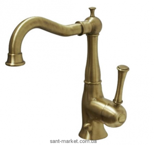Змішувач для раковини одноважеля з донним клапаном Bugnatese колекція Denver бронза DENBR6413