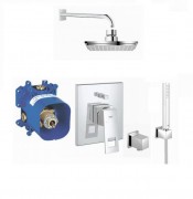 Набір для душа Grohe Eurocube з душовим гарнітуром (верхня монтажна частина) хром 23409000