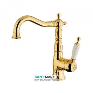 Смеситель для кухни Bugnatese Oxford однорычажный ретростиль золото OXDO6382 craquele