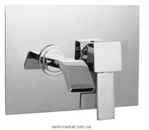 Змішувач для раковини одноважеля настінний Bugnatese колекція Inside хром INSCR9245