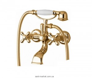 Змішувач двохвентильний для ванни з душем Bugnatese колекція Lady бронза LADBR900