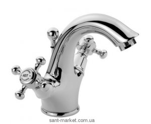 Змішувач для раковини двухвентильний з донним клапаном Bugnatese колекція Lady хром LADCR934