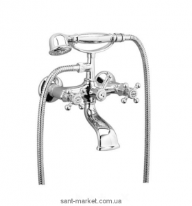 Змішувач двохвентильний для ванни з душем Bugnatese колекція Lady хром LADCR900