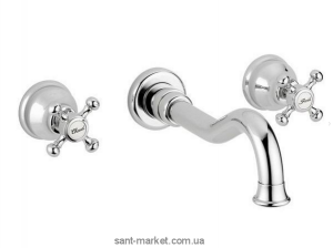 Змішувач для раковини двухвентильний настінний прихований Bugnatese колекція Lady бронза LADBR969