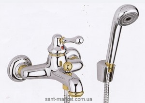 Смеситель однорычажный для ванны с душем Bugnatese коллекция Lem хром/золото LEMCRDO1902