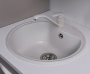 Мийка для кухні кругла Буль-Буль Texas врізна Маграніт білий 101050001