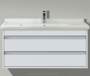 Тумба с раковиной Duravit Ketho подвесная 100х46.5х48 белый матовый KT 6645-18/0304100000